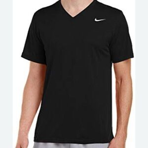 Black Short Sleeve Polo Collar Tee Nike
